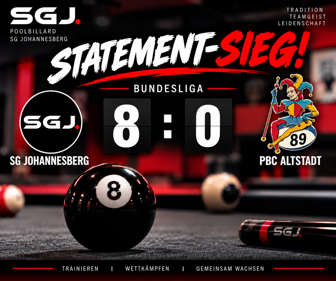 Statement-Sieg beim Deutschen Meister: SG Johannesberg triumphiert mit 8:0 in Altstadt